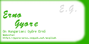 erno gyore business card